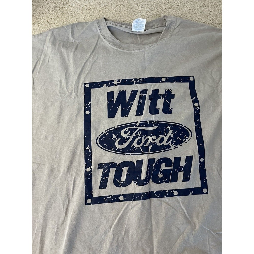 FORD T-SHIRT GREY MENS XXL BUILT WITHOUT YOUR TAX DOLLARS